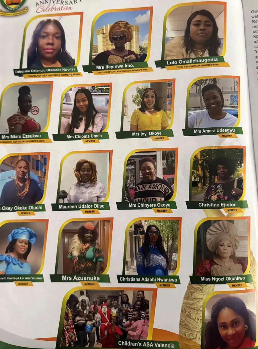 Mosaico de retratos del Women's Wing de ASA Valencia